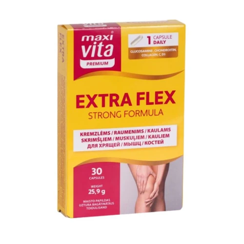 EXTRA FLEX Kolagen Chondroityna Glukozamina D3 Wit. C MaxiVita 30 kaps.